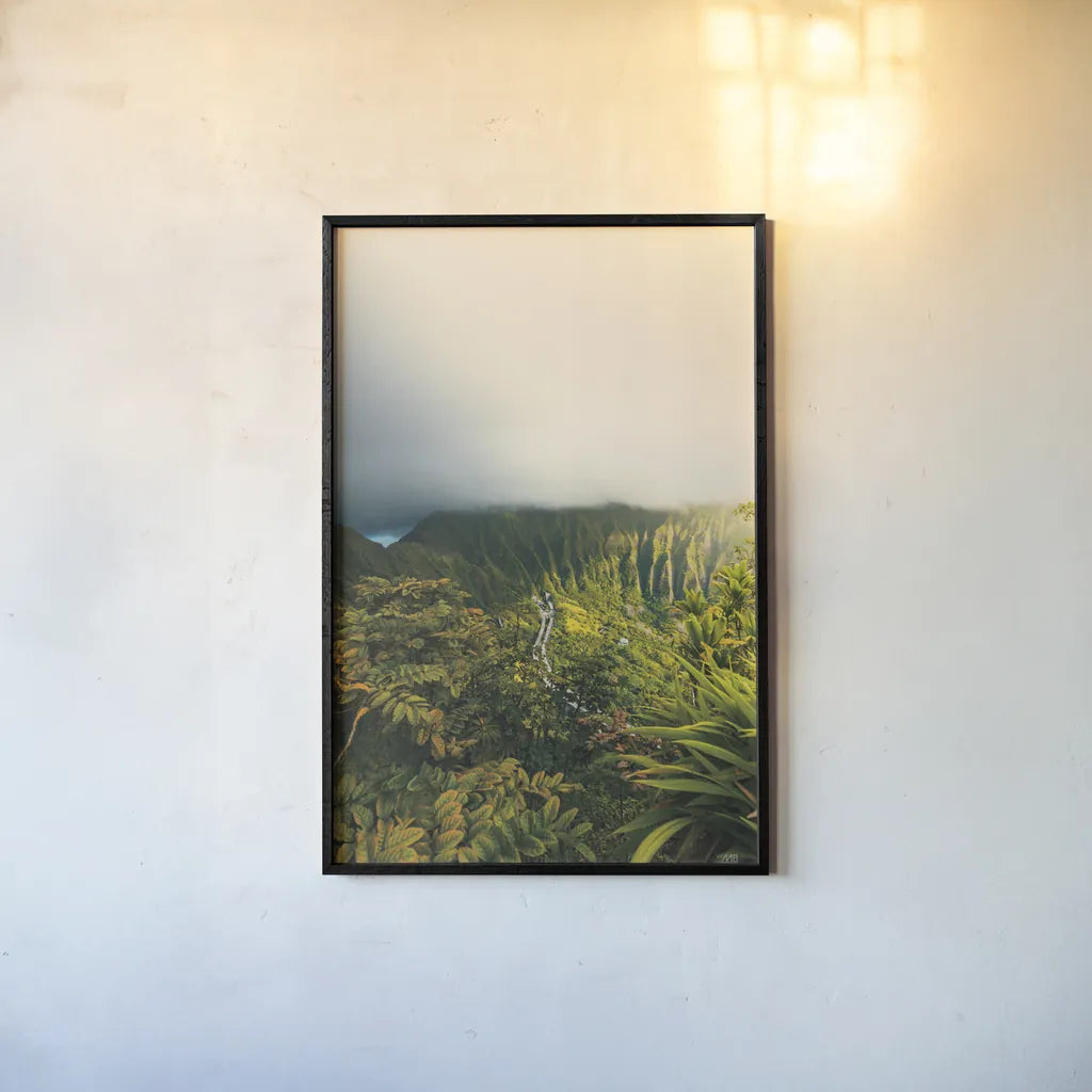 Hawaiian Tropics by Max Blakesberg Studios. shown as a paper print in a black flame. Available as a archival giclee rolled canvas, fine art paper, or poster print. SKU 91847h.