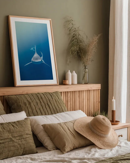 Heads Up by Max Blakesberg Studios. shown as a paper print in a natural frame. Available as a archival giclee rolled canvas, fine art paper, or poster print. SKU 91386h.