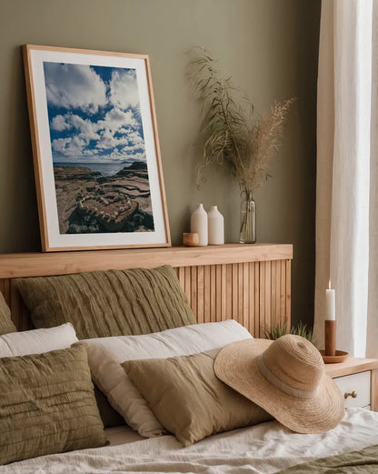 Heart of Hawaii by Max Blakesberg Studios. shown as a paper print in a natural frame. Available as a archival giclee rolled canvas, fine art paper, or poster print. SKU 90980h.