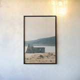 Iceland Shore II by Max Blakesberg Studios. shown as a paper print in a black flame. Available as a archival giclee rolled canvas, fine art paper, or poster print. SKU 91391h.