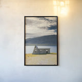 Iceland Shore III by Max Blakesberg Studios. shown as a paper print in a black flame. Available as a archival giclee rolled canvas, fine art paper, or poster print. SKU 91392h.