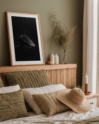 In the Depths by Max Blakesberg Studios. shown as a paper print in a natural frame. Available as a archival giclee rolled canvas, fine art paper, or poster print. SKU 92696h.