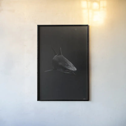 In the Depths by Max Blakesberg Studios. shown as a paper print in a black flame. Available as a archival giclee rolled canvas, fine art paper, or poster print. SKU 92696h.