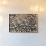 Kenyan Herd II by Max Blakesberg Studios. shown as a paper print in a natural frame. Available as a archival giclee rolled canvas, fine art paper, or poster print. SKU 92810i.