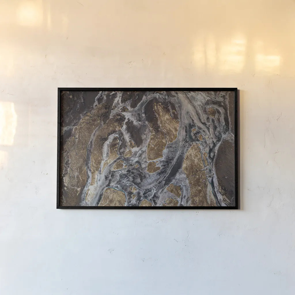 Over Iceland by Max Blakesberg Studios. shown as a paper print in a black flame. Available as a archival giclee rolled canvas, fine art paper, or poster print. SKU 92811i.