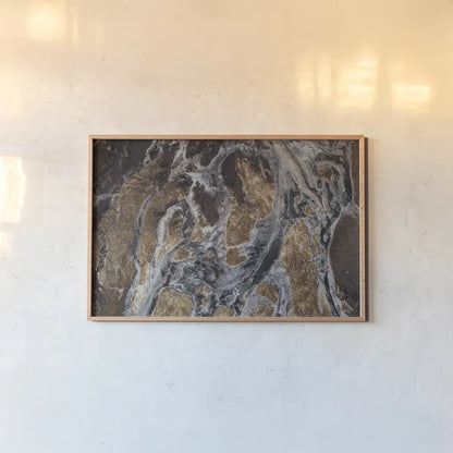 Over Iceland by Max Blakesberg Studios. shown as a paper print in a natural frame. Available as a archival giclee rolled canvas, fine art paper, or poster print. SKU 92811i.