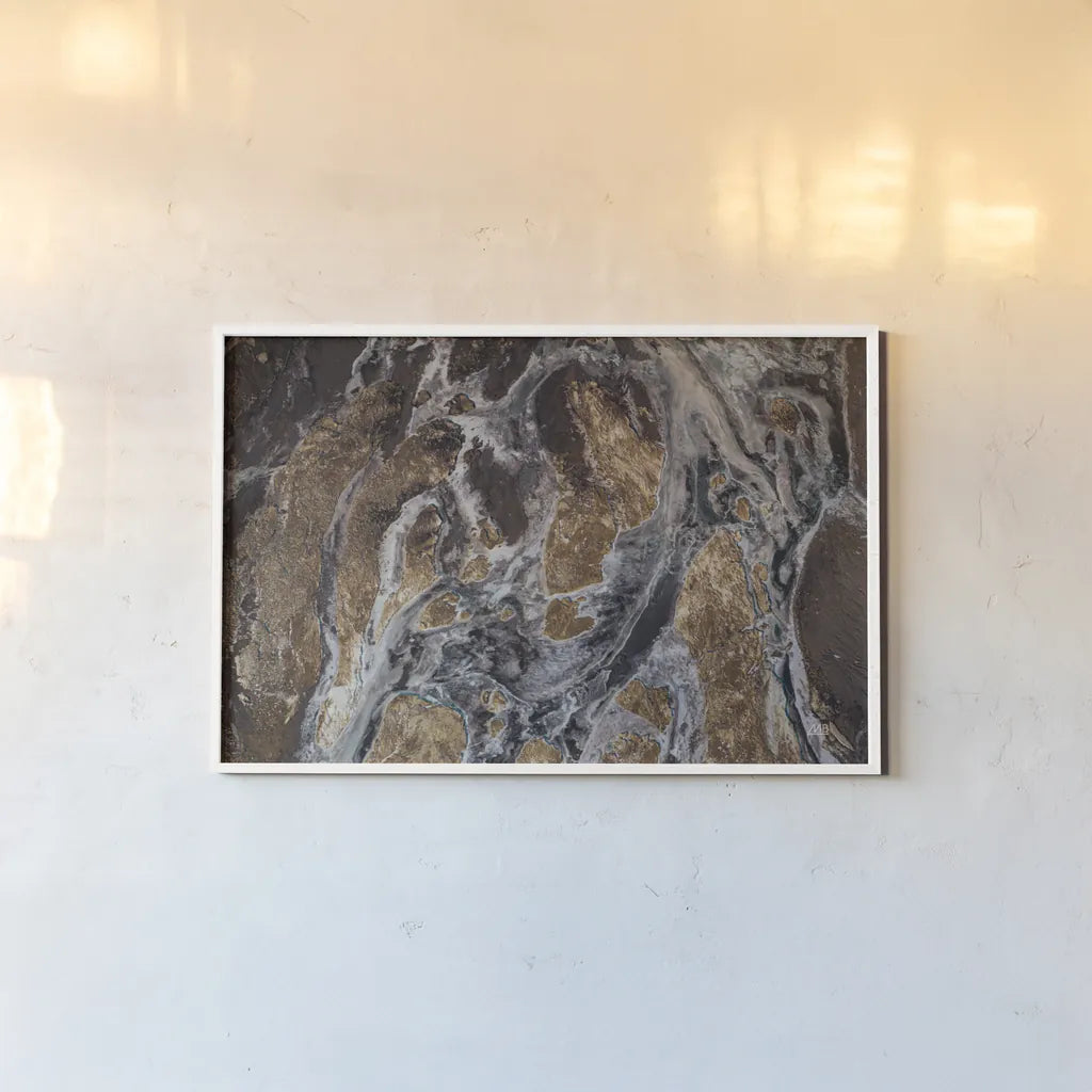 Over Iceland by Max Blakesberg Studios. shown as a paper print in a white frame. Available as a archival giclee rolled canvas, fine art paper, or poster print. SKU 92811i.