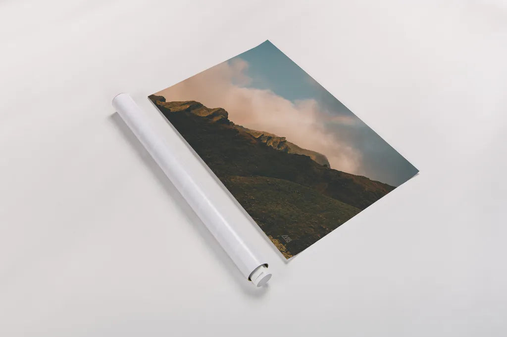 Rainbow over Hawaii by Max Blakesberg Studios. shown as a rolled paper print. Available as archival giclee rolled canvas, fine art paper, or poster print. SKU 93618i.