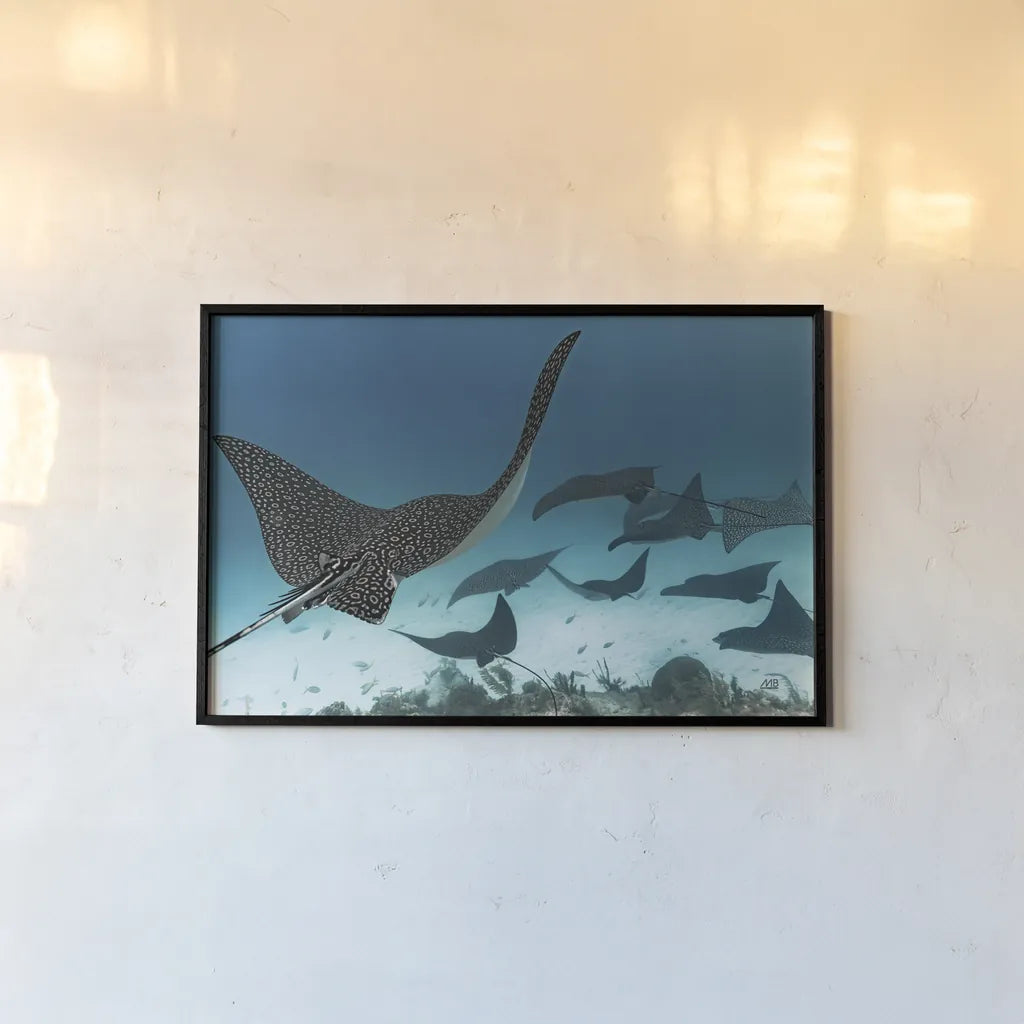 Ray Day I by Max Blakesberg Studios. shown as a paper print in a black flame. Available as a archival giclee rolled canvas, fine art paper, or poster print. SKU 92615i.