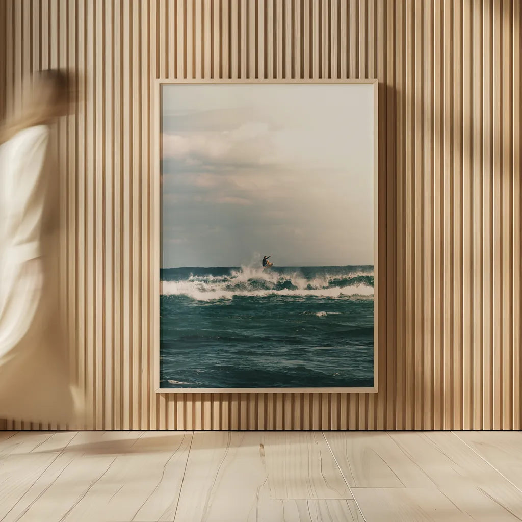 Ride the Tide by Max Blakesberg Studios. shown as over sized large wall art. Available as an archival giclee rolled canvas, fine art paper, or poster print. SKU 91870h.