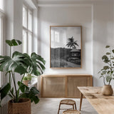 Sea Breeze I by Max Blakesberg Studios. shown as a print in a natural wood frame in a dining room. Available as a archival giclee rolled canvas, fine art paper, or poster print. SKU 103356h.