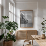 Sea Breeze II by Max Blakesberg Studios. shown as a print in a natural wood frame in a dining room. Available as a archival giclee rolled canvas, fine art paper, or poster print. SKU 103357h.