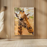 Silly Giraffe I by Max Blakesberg Studios. shown as over sized large wall art. Available as an archival giclee rolled canvas, fine art paper, or poster print. SKU 94177h.
