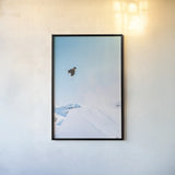 Snow Day I by Max Blakesberg Studios. shown as a paper print in a black flame. Available as a archival giclee rolled canvas, fine art paper, or poster print. SKU 91872h.