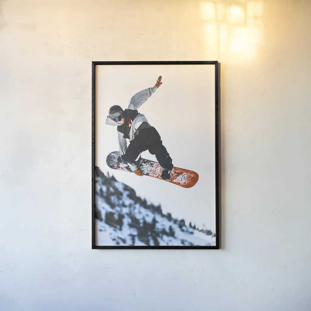 Snow Day III by Max Blakesberg Studios. shown as a paper print in a black flame. Available as a archival giclee rolled canvas, fine art paper, or poster print. SKU 91874h.