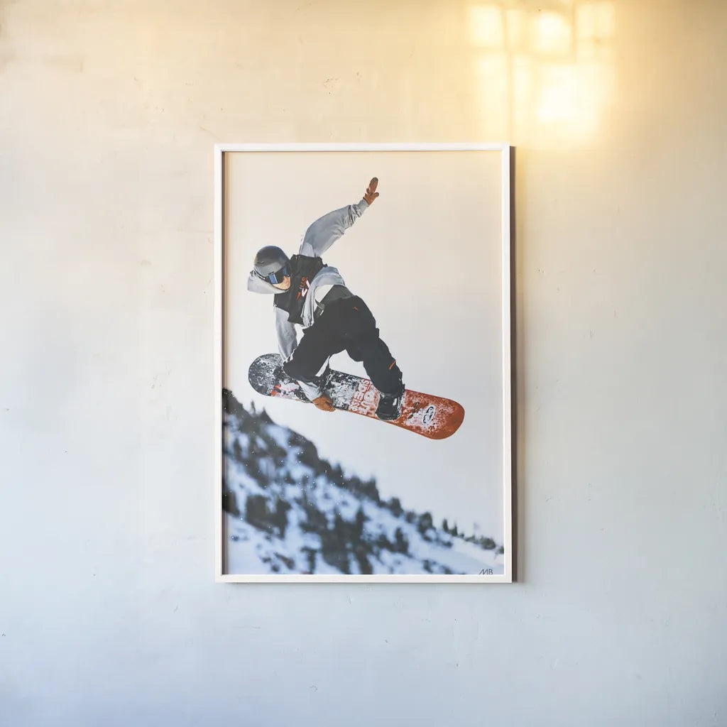 Snow Day III by Max Blakesberg Studios. shown as a paper print in a white frame. Available as a archival giclee rolled canvas, fine art paper, or poster print. SKU 91874h.