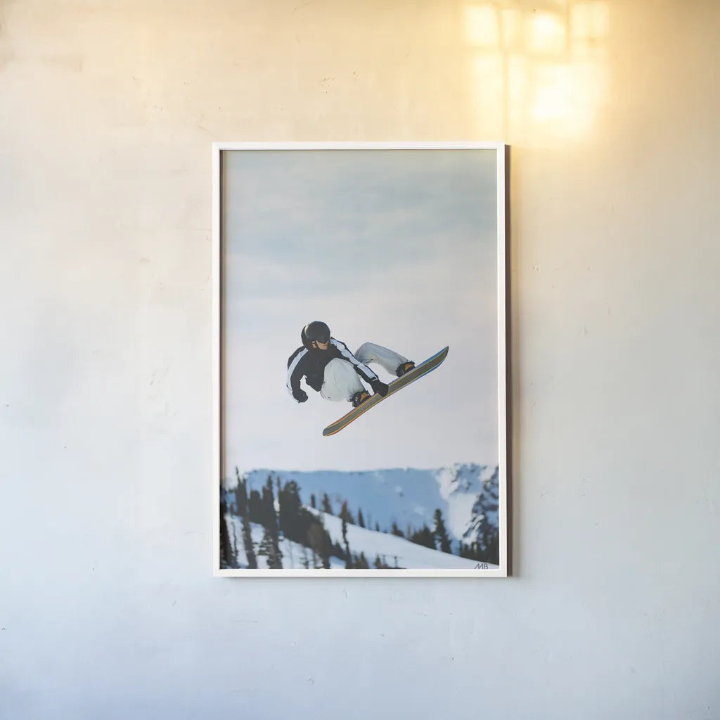 Snow Day IV by Max Blakesberg Studios. shown as a paper print in a white frame. Available as a archival giclee rolled canvas, fine art paper, or poster print. SKU 91875h.