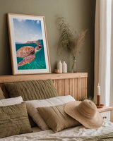 Surfacing by Max Blakesberg Studios. shown as a paper print in a natural frame. Available as a archival giclee rolled canvas, fine art paper, or poster print. SKU 92685h.