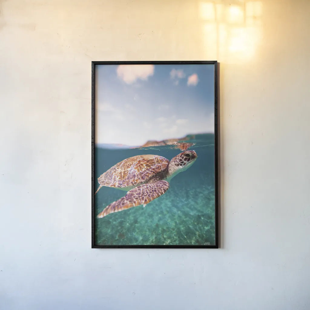 Surfacing by Max Blakesberg Studios. shown as a paper print in a black flame. Available as a archival giclee rolled canvas, fine art paper, or poster print. SKU 92685h.