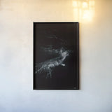 The Great by Max Blakesberg Studios. shown as a paper print in a black flame. Available as a archival giclee rolled canvas, fine art paper, or poster print. SKU 91646h.