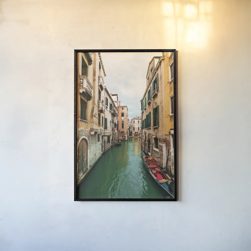 Venetian Dream by Max Blakesberg Studios. shown as a paper print in a black flame. Available as a archival giclee rolled canvas, fine art paper, or poster print. SKU 92463h.
