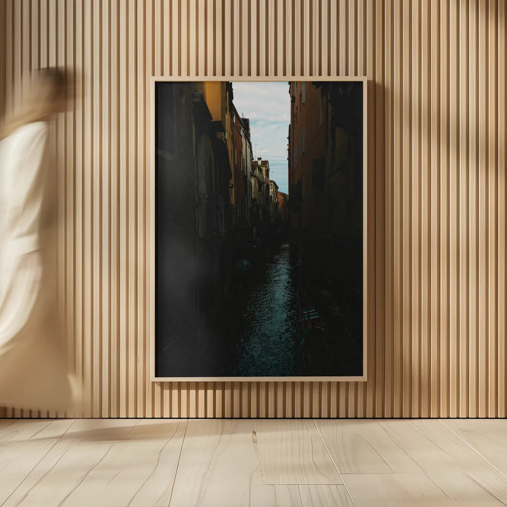 Venice Canal by Max Blakesberg Studios. shown as over sized large wall art. Available as an archival giclee rolled canvas, fine art paper, or poster print. SKU 91648h.