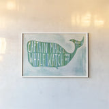 Ahoy I with Words by Melissa Averinos. shown as a paper print in a white frame. Available as a archival giclee rolled canvas, fine art paper, or poster print. SKU 27158i.