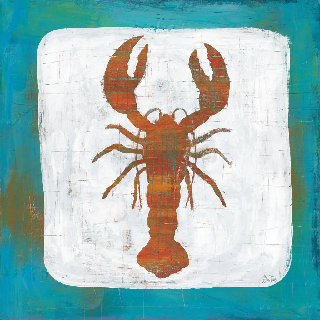 Ahoy II Red Blue by Melissa Averinos. SKU 27695a. Archival Giclee Fine art print for wall decor.