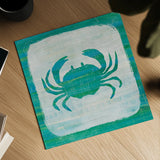 Ahoy V Blue Green by Melissa Averinos. Shown as a detailed flat fine art print, highlighting archival giclee quality. Available as an archival giclee rolled canvas, fine art paper, or poster print. SKU 27277a.