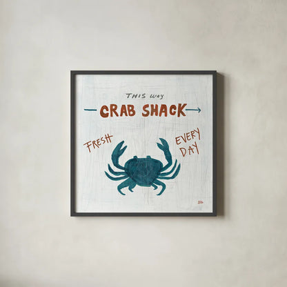 Ahoy X Square by Melissa Averinos. Shown in a sleek black glass frame for a contemporary gallery look. Available as an archival giclee rolled canvas, fine art paper, or poster print. SKU 32113a.