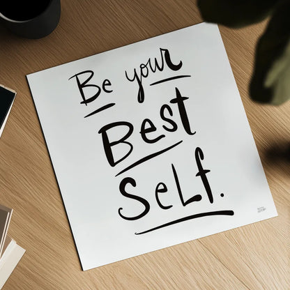 Be Your Best Self by Melissa Averinos. Shown as a detailed flat fine art print, highlighting archival giclee quality. Available as an archival giclee rolled canvas, fine art paper, or poster print. SKU 64425a.