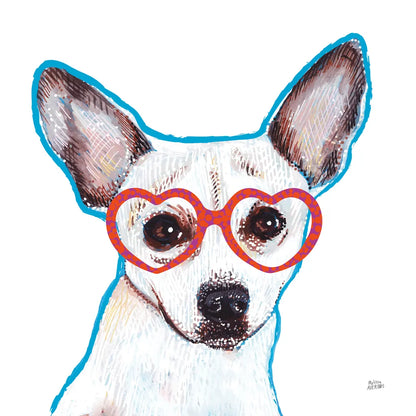 Bespectacled Pet I by Melissa Averinos. SKU 54787a. Archival Giclee Fine art print for wall decor.