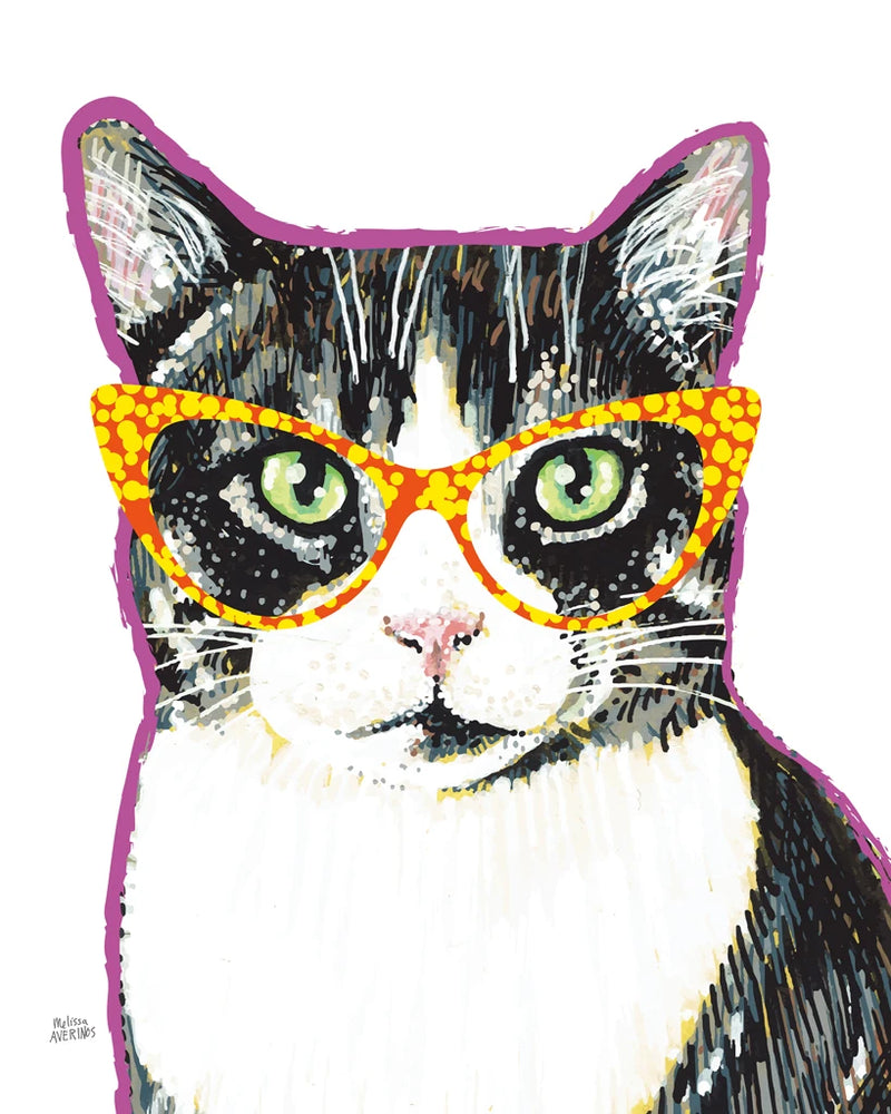 Bespectacled Pet III Vertical by Melissa Averinos