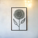 Bloom Town I by Melissa Averinos. shown as a paper print in a black flame. Available as a archival giclee rolled canvas, fine art paper, or poster print. SKU 34012h.