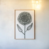 Bloom Town I by Melissa Averinos. shown as a paper print in a natural frame. Available as a archival giclee rolled canvas, fine art paper, or poster print. SKU 34012h.