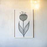 Bloom Town II by Melissa Averinos. shown as a paper print in a white frame. Available as a archival giclee rolled canvas, fine art paper, or poster print. SKU 34013h.
