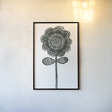 Bloom Town III by Melissa Averinos. shown as a paper print in a black flame. Available as a archival giclee rolled canvas, fine art paper, or poster print. SKU 34014h.