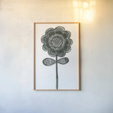 Bloom Town III by Melissa Averinos. shown as a paper print in a natural frame. Available as a archival giclee rolled canvas, fine art paper, or poster print. SKU 34014h.