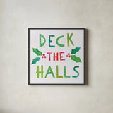 Christmas Collage II by Melissa Averinos. Shown in a sleek black glass frame for a contemporary gallery look. Available as an archival giclee rolled canvas, fine art paper, or poster print. SKU 33136a.