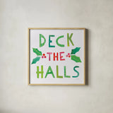 Christmas Collage II by Melissa Averinos. Shown in a natural wood glass frame for a timeless modern aesthetic. Available as an archival giclee rolled canvas, fine art paper, or poster print. SKU 33136a.