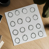 Circle Element 3 by Melissa Averinos. Shown as a detailed flat fine art print, highlighting archival giclee quality. Available as an archival giclee rolled canvas, fine art paper, or poster print. SKU 28960a.