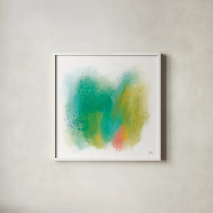 Color Full by Melissa Averinos. Shown in a crisp white glass frame for a clean and minimalist style. Available as an archival giclee rolled canvas, fine art paper, or poster print. SKU 64435a.