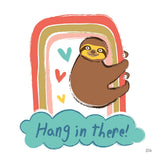 Colorful Sloth I v2 by Melissa Averinos. SKU 56791a. Archival Giclee Fine art print for wall decor.
