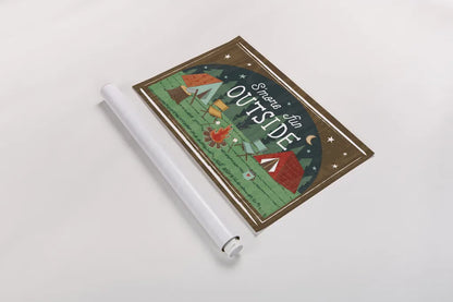 Comfy Camping VII by Melissa Averinos. shown as a rolled paper print. Available as archival giclee rolled canvas, fine art paper, or poster print. SKU 59743i.