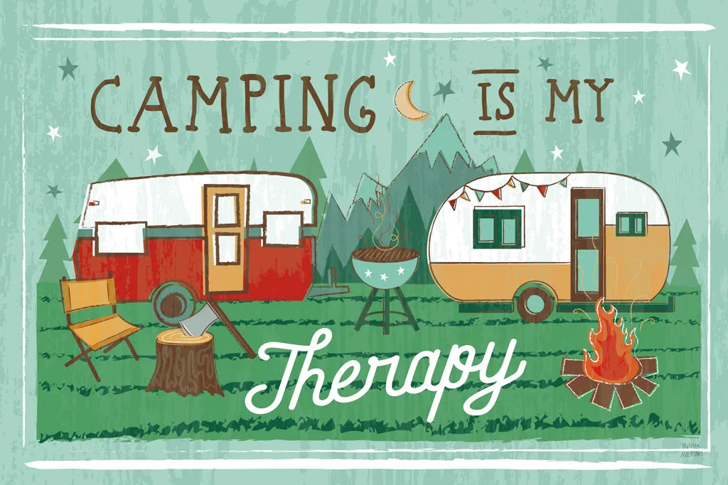 Comfy Camping VIII by Melissa Averinos. SKU 59744i. Archival Giclee Fine art print for wall decor.