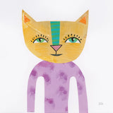 Cool Cats IV by Melissa Averinos. SKU 32896a. Archival Giclee Fine art print for wall decor.