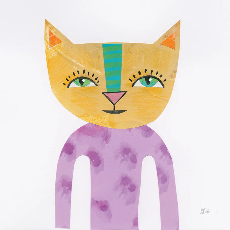 Cool Cats IV by Melissa Averinos. SKU 32896a. Archival Giclee Fine art print for wall decor.