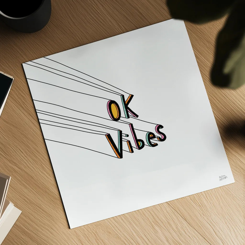 Cool Saying I by Melissa Averinos. Shown as a detailed flat fine art print, highlighting archival giclee quality. Available as an archival giclee rolled canvas, fine art paper, or poster print. SKU 59170a.