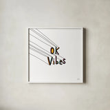 Cool Saying I by Melissa Averinos. Shown in a crisp white glass frame for a clean and minimalist style. Available as an archival giclee rolled canvas, fine art paper, or poster print. SKU 59170a.
