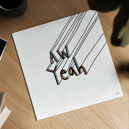 Cool Saying II by Melissa Averinos. Shown as a detailed flat fine art print, highlighting archival giclee quality. Available as an archival giclee rolled canvas, fine art paper, or poster print. SKU 59171a.